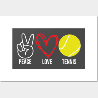 Peace Love Tennis Posters and Art